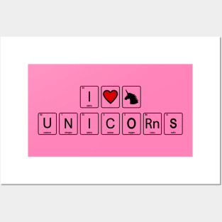 I Love Unicorns Funny Quote Artwork - Unicorn Lover Posters and Art